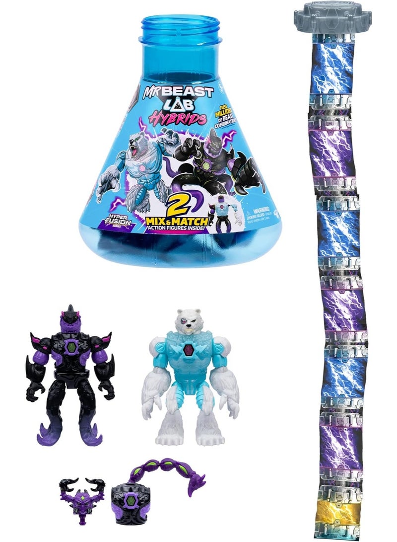 مستر بيست لاب مجموعة Hybrids المتعددة – شخصيات أكشن قابلة للمزج والمطابقة مع أجزاء تنين النمر الذهبي، شخصيات 4 بوصة قابلة للجمع، ألعاب تركيب إبداعية للأطفال - Image 4